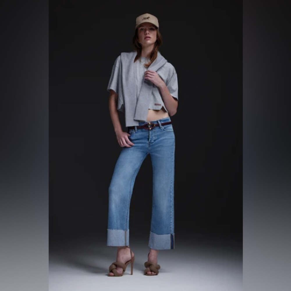Rosie High-Rise Wide Leg Jean w/ Cuff